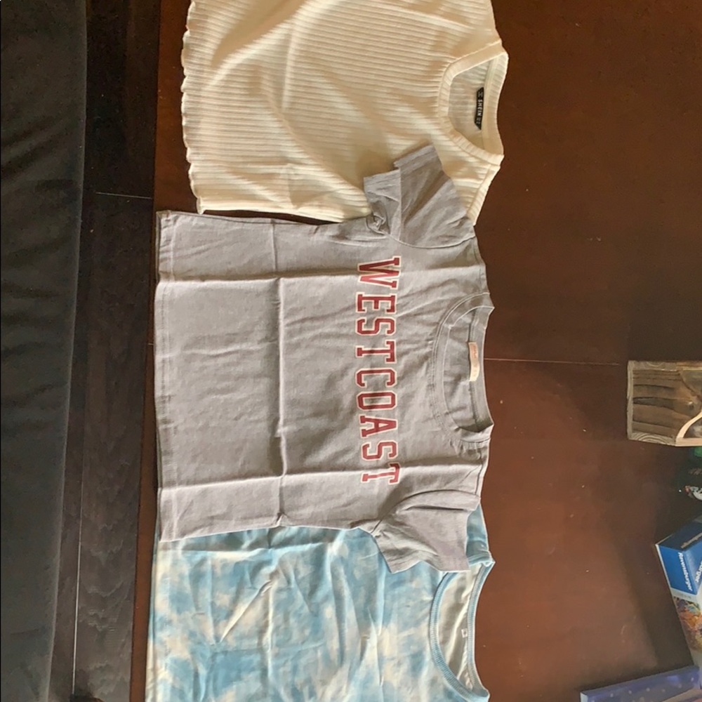 West coast top, white top, tie dye top